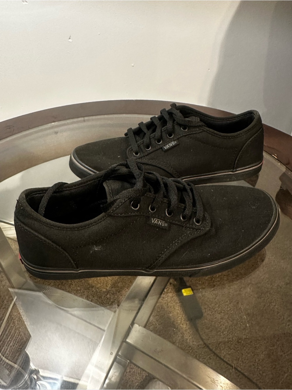 Vans Black Low-Top Canvas Sneakers